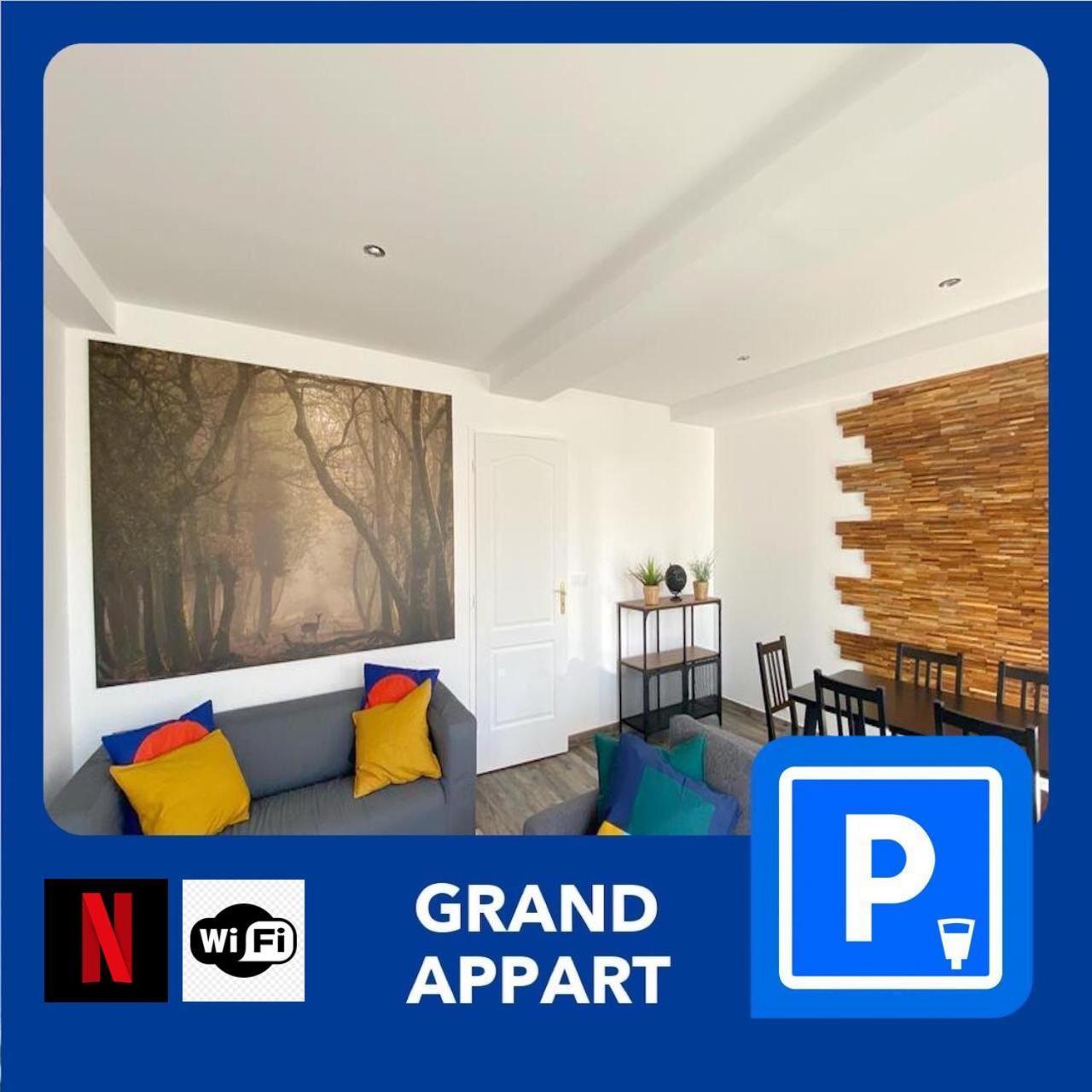 22 Chic & Cosy Grand Appart 92M2 Parking Gratuit Hypercentre Netflix Saint-Etienne  Exterior photo
